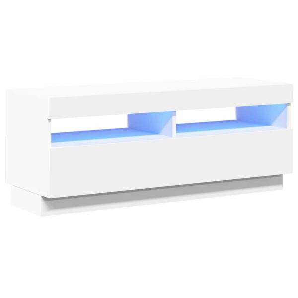 TV-Schrank mit LED-Leuchten Weiß 100x35x40 cm