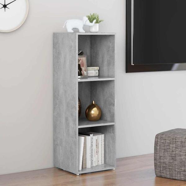 TV-Schrank Betongrau 107x35x37 cm Holzwerkstoff
