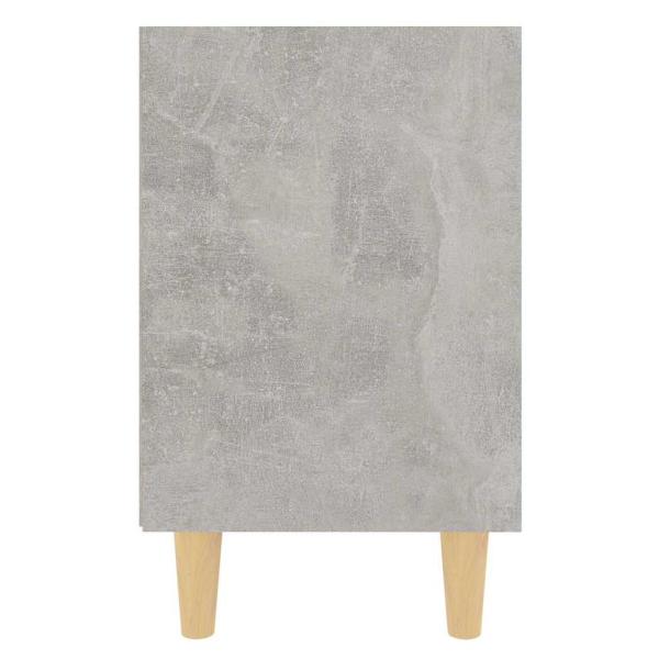 Nachttische mit Massivholz-Beinen 2 Stk. Betongrau 40x30x50 cm