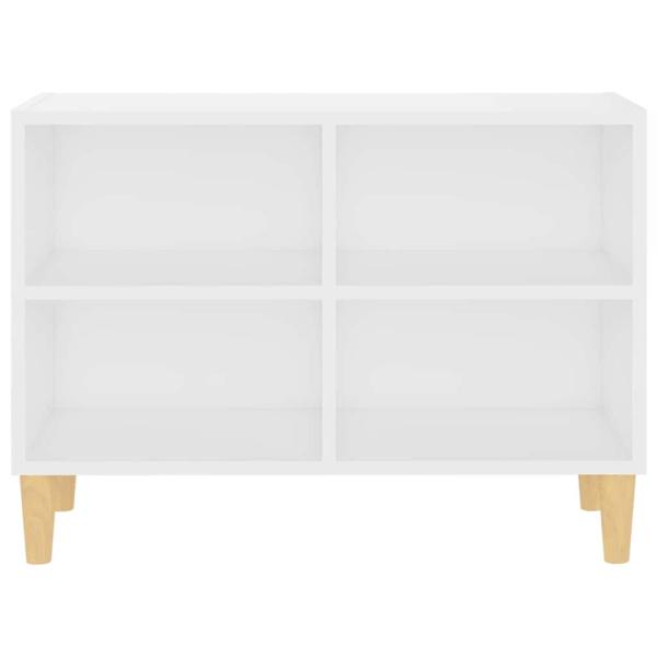 TV-Schrank mit Massivholz-Beinen Weiß 69,5x30x50 cm