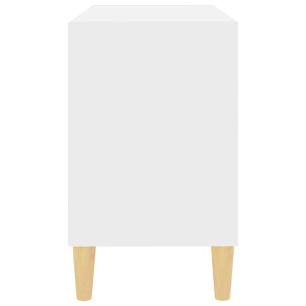 TV-Schrank mit Massivholz-Beinen Weiß 69,5x30x50 cm