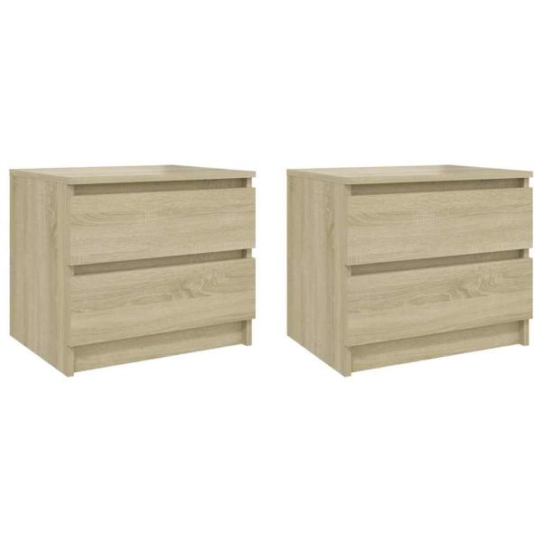 Nachttische 2 Stk. Sonoma-Eiche 50x39x43,5 cm Holzwerkstoff