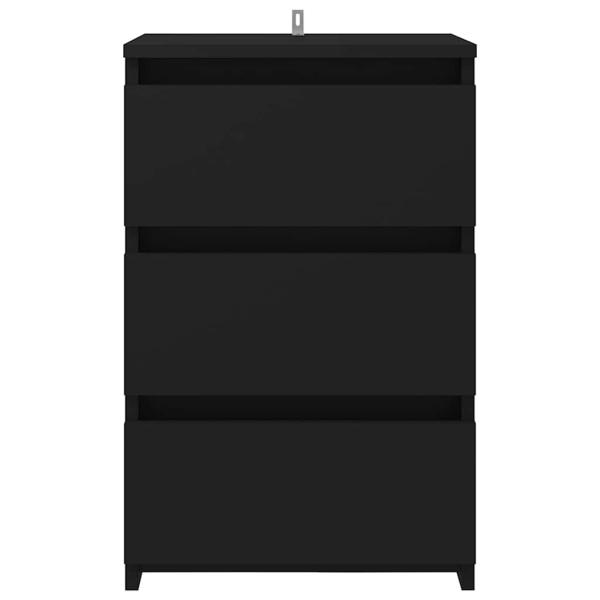 Nachttisch Schwarz 40x35x62,5 cm Holzwerkstoff