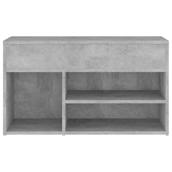 Schuhbank Betongrau 80x30x45 cm Holzwerkstoff