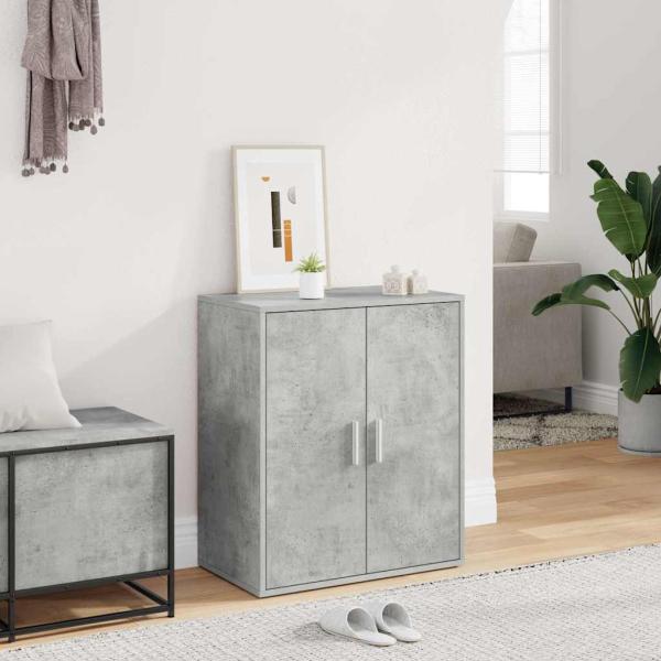 ARDEBO.de - Schuhschrank Betongrau 60x35x70 cm Holzwerkstoff