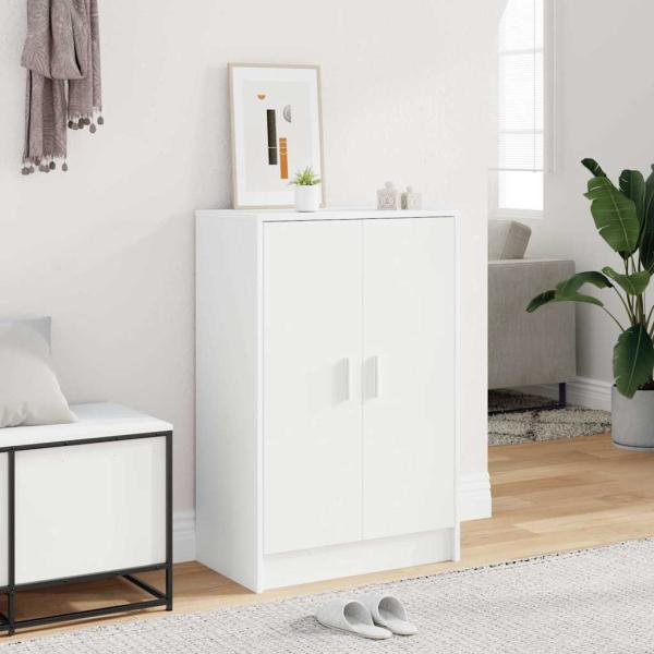 ARDEBO.de - Schuhschrank Weiß 60x35x92 cm Holzwerkstoff