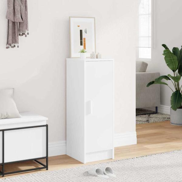 ARDEBO.de - Schuhschrank Weiß 32x35x92 cm Holzwerkstoff