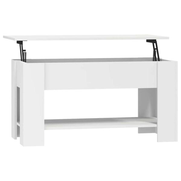 Couchtisch Weiß 101x49x52 cm Holzwerkstoff