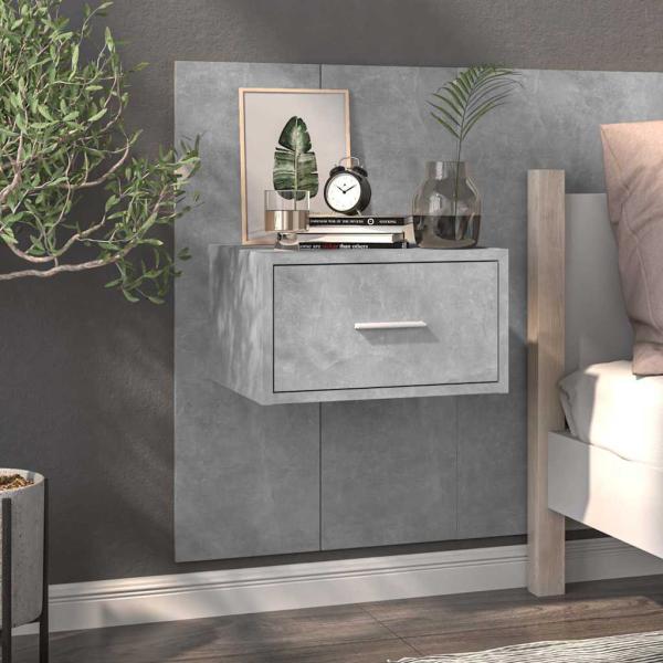 Wand-Nachttische 2 Stk. Betongrau