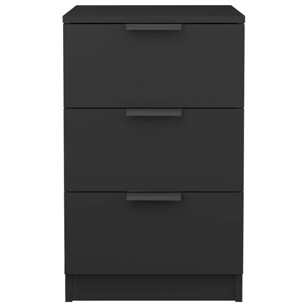 Nachttische 2 Stk. Schwarz 40x36x65 cm