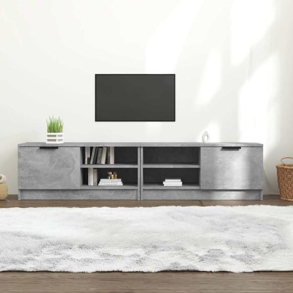 ARDEBO.de - TV-Schränke 2 Stk. Betongrau 80x35x36,5 cm Holzwerkstoff