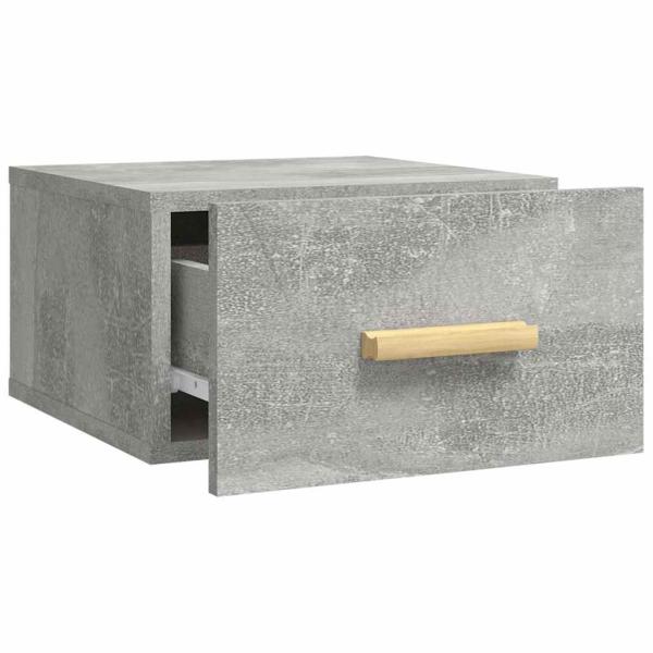 Wand-Nachttisch Betongrau 35x35x20 cm
