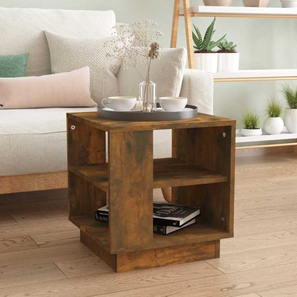 ARDEBO.de - Couchtisch R?uchereiche 40x40x43 cm Holzwerkstoff