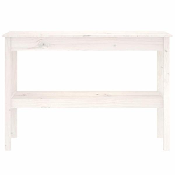 Konsolentisch Weiß 110x40x75 cm Massivholz Kiefer