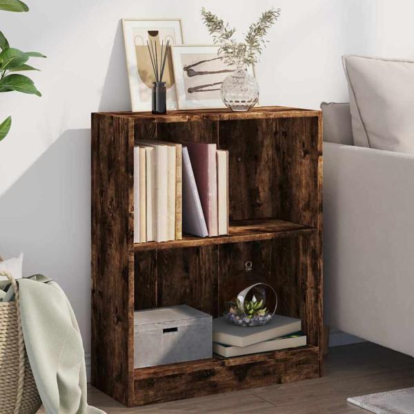 ARDEBO.de - Bücherregal Räuchereiche 60x24x76 cm Holzwerkstoff