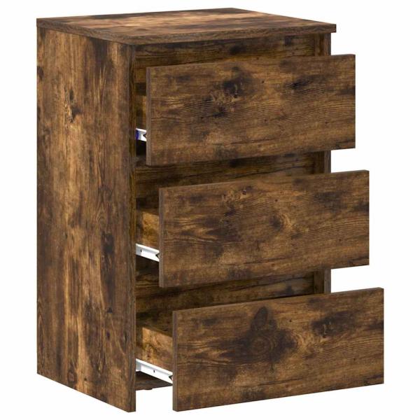 Nachttische 2 Stk. Räuchereiche 40x35x62,5 cm Holzwerkstoff