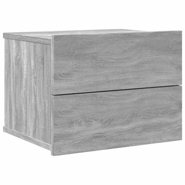 Nachttische 2 Stk. Grau Sonoma 40x30x30 cm Holzwerkstoff
