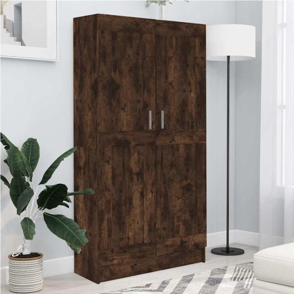 ARDEBO.de - Bücherschrank Räuchereiche 82,5x30,5x150 cm Holzwerkstoff