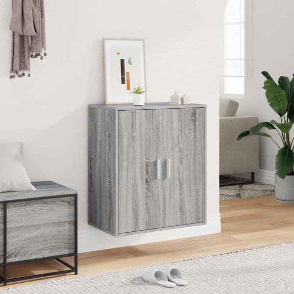Schuhschränke 60 x 35 x 70 cm Sonoma-Grau 6 Fächer für Schuhe