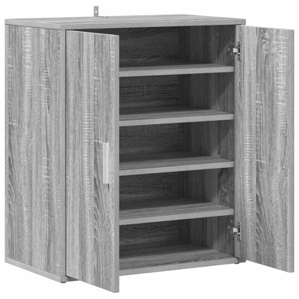 Schuhschränke 60 x 35 x 70 cm Sonoma-Grau 6 Fächer für Schuhe