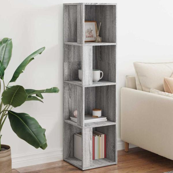 ARDEBO.de - Corner Cabinet 33 x 33 x 132 cm Engineered wood Sonoma-Grau