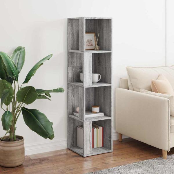 Corner Cabinet 33 x 33 x 132 cm Engineered wood Sonoma-Grau