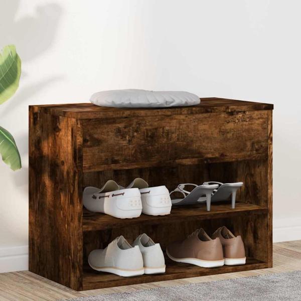 ARDEBO.de - Schuhbank Räuchereiche 60x30x45 cm Holzwerkstoff