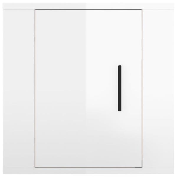 TV-Wandschränke 2 Stk. Hochglanz-Weiß 40x34,5x40 cm