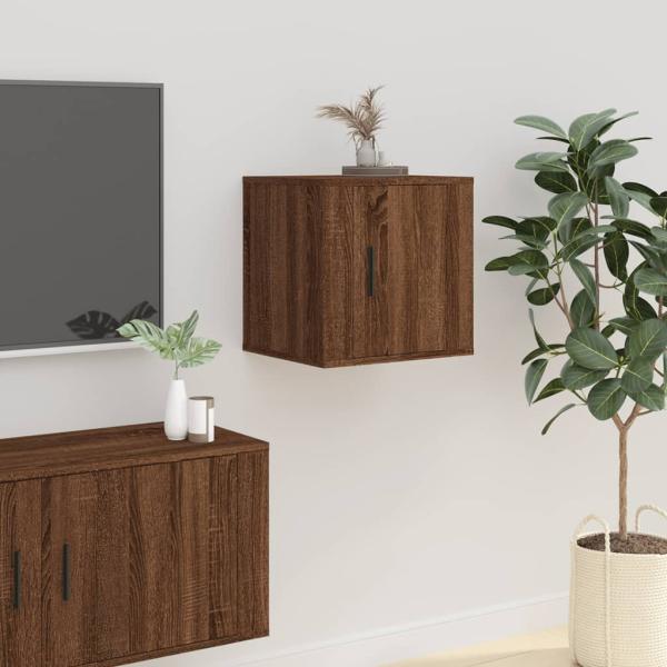 TV-Wandschränke 2 Stk. Braun Eichen-Optik 40x34,5x40 cm