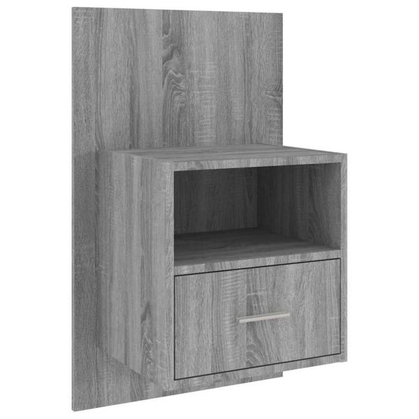 Wand-Nachttische 2 Stk. Grau Sonoma