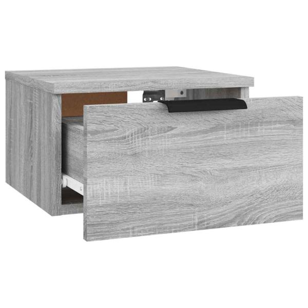 Wand-Nachttisch Grau Sonoma 34x30x20 cm