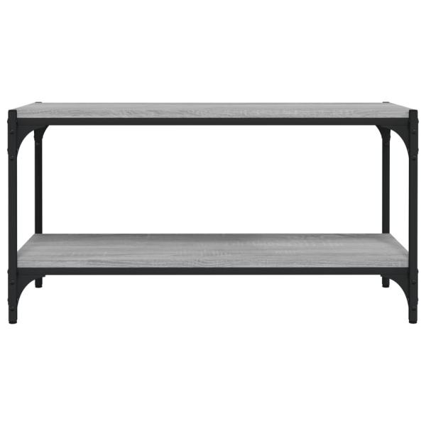 TV-Schrank Grau Sonoma 80x33x41 cm Holzwerkstoff und Stahl
