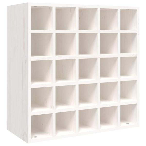 Weinschrank Weiß 56 x 25 x 56 cm Massivholz Kiefer