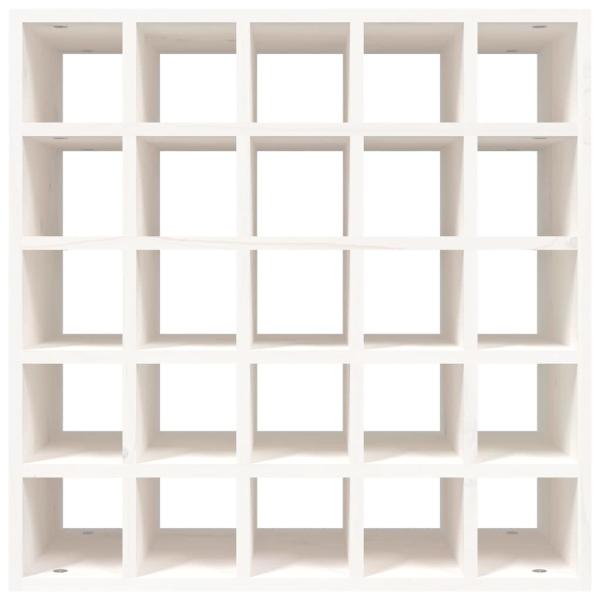 Weinschrank Weiß 56 x 25 x 56 cm Massivholz Kiefer