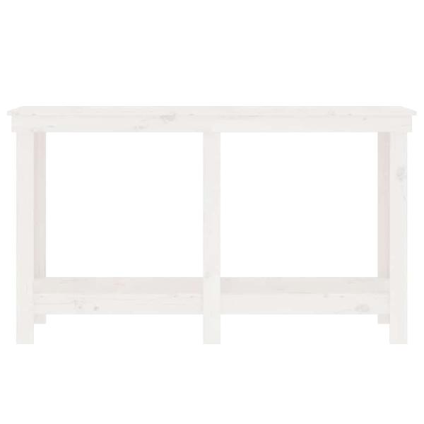 Werkbank Weiß 140x50x80 cm Massivholz Kiefer