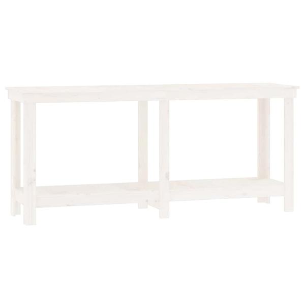 Werkbank Weiß 180x50x80 cm Massivholz Kiefer