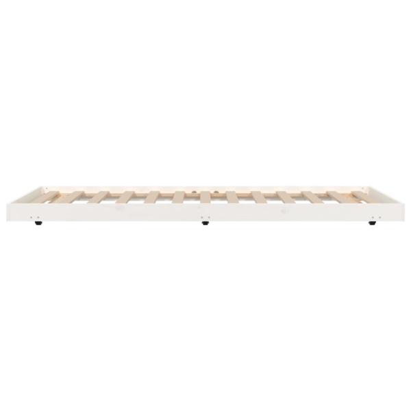 Massivholzbett ohne Matratze Weiß 90x200 cm Kiefernholz