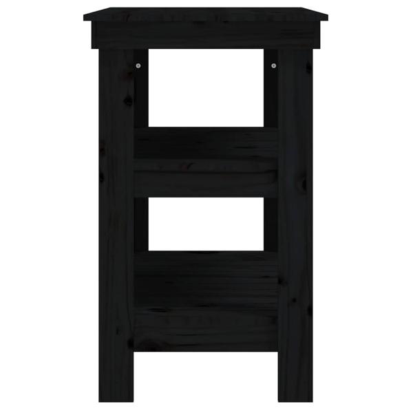 Werkbank Schwarz 78,5x50x80 cm Massivholz Kiefer