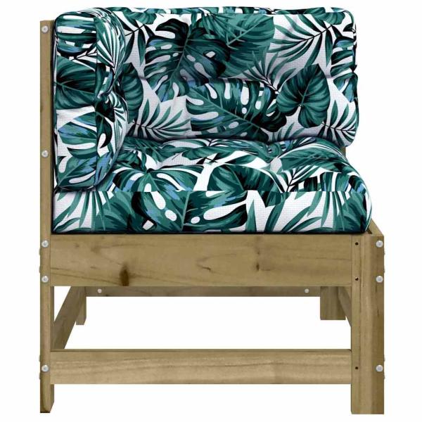 Ecksofa mit Kissen Kiefernholz Imprägniert