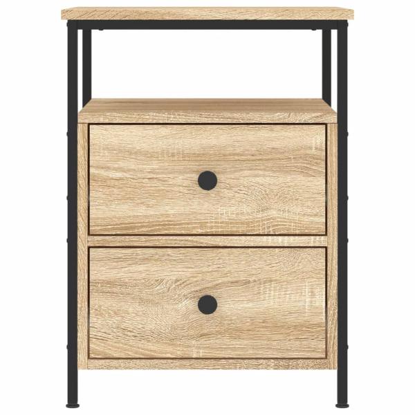 Nachttische 2 Stk. Sonoma-Eiche 44x45x60 cm Holzwerkstoff
