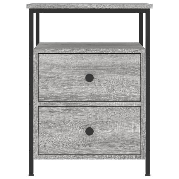 Nachttische 2 Stk. Grau Sonoma 44x45x60 cm Holzwerkstoff