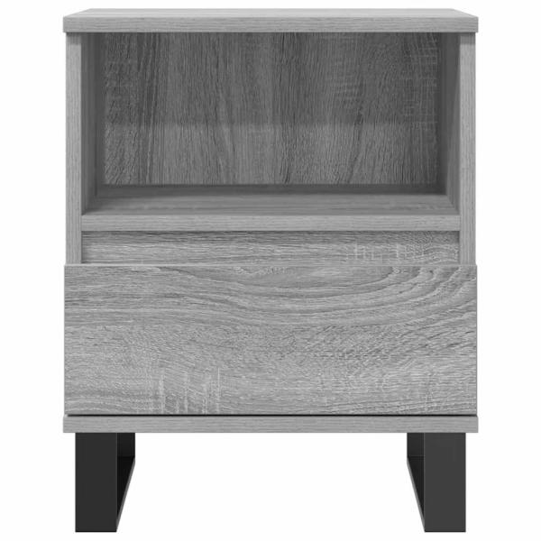 Nachttische 2 Stk. Grau Sonoma 40x35x50 cm Holzwerkstoff
