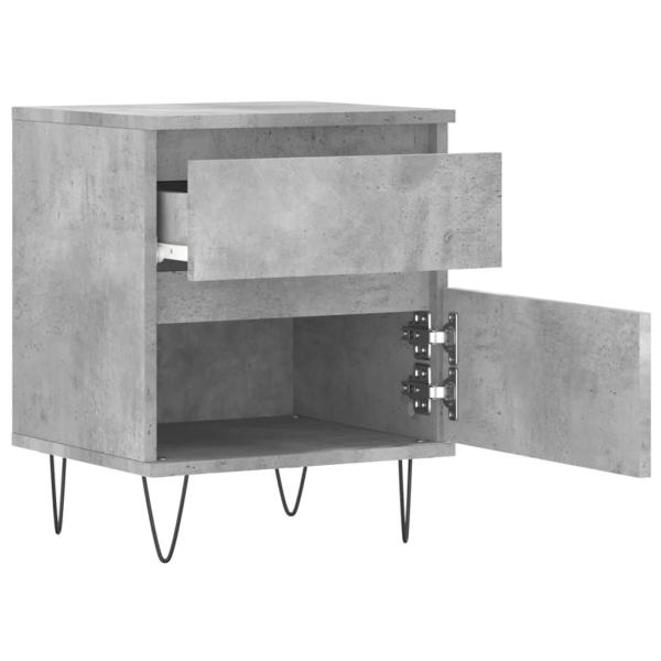 Nachttische 2 Stk. Betongrau 40x35x50 cm Holzwerkstoff