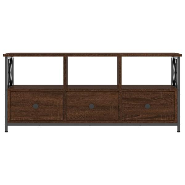TV-Schrank Braun Eichen-Optik 102x33x45cm Holzwerkstoff & Eisen