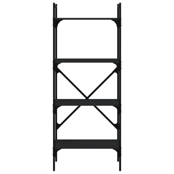 Bücherregal 4 Fächer Schwarz 56x31,5x138,5 cm Holzwerkstoff