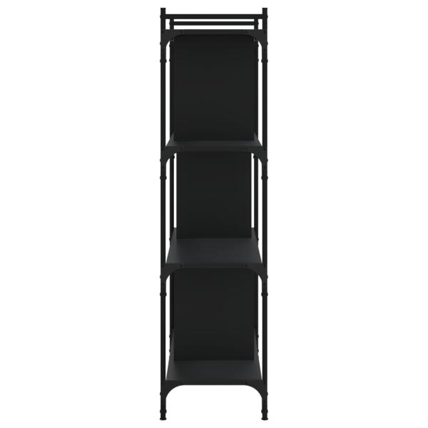 B?cherregal 4 B?den Schwarz 76x32x123 cm Holzwerkstoff