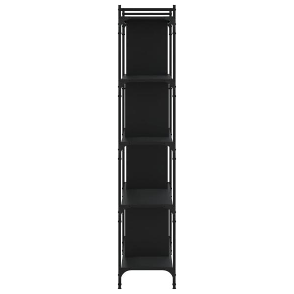 Bücherregal 5 Böden Schwarz 76x32x158 cm Holzwerkstoff