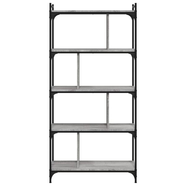 Bücherregal 5 Böden Grau Sonoma 76x32x158 cm Holzwerkstoff