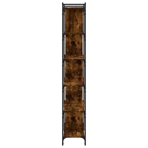 B?cherregal 6 B?den R?uchereiche 76x32x192 cm Holzwerkstoff
