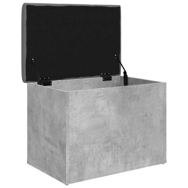 Sitzbank mit Stauraum Betongrau 62x42x45 cm Holzwerkstoff